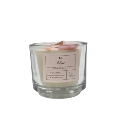 Bougie Parfumée au Oud  -  Pot en Verre Épurén 295g