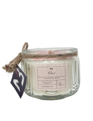 Bougie Parfumée au Oud - Pot en Verre Texturé  150G