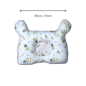 Coussin Bébé Anti-Tête Plate – Design Ours avec Motif Fleuri