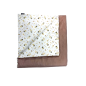 Couette Bébé 120x80 cm – Double Face Coton Fleuri & Velours Rose Poudré