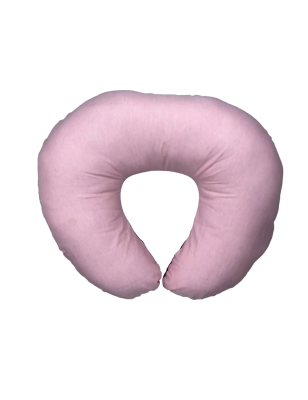 Coussin d’Allaitement Bébé –  70cm x 60cm | 100% Coton – Rose Uni & Bordeaux Uni