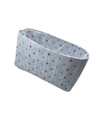 Panier de Rangement Bébé – 100% Coton – Motif Étoiles Multicolores
