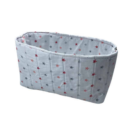 Panier de Rangement Bébé – 100% Coton – Motif Étoiles Multicolores