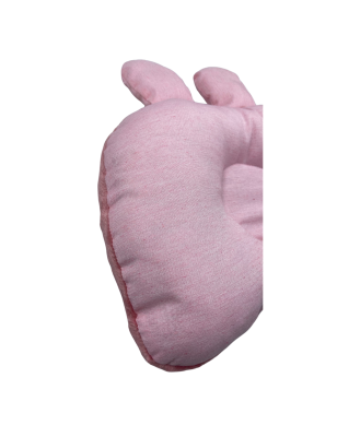 Coussin Anti-Tête Bébé – Coton & Polaire –35cm x 25cm| Design Oreilles Lapin