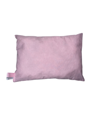 Coussin Bébé – 100% Coton – Recto Uni Rose & Verso Uni Bordeaux| 45 x 30cm