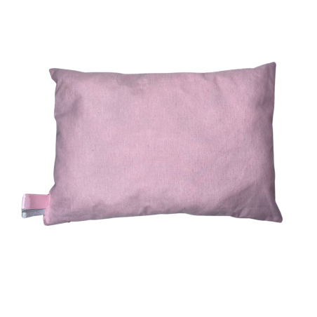 Coussin Bébé – 100% Coton – Recto Uni Rose & Verso Uni Bordeaux| 45 x 30cm