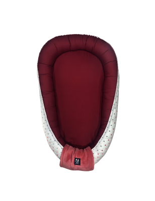 Nid Bébé Confort – 100% Coton – Bordeaux & Étoiles Douces| 110 x 73 cm