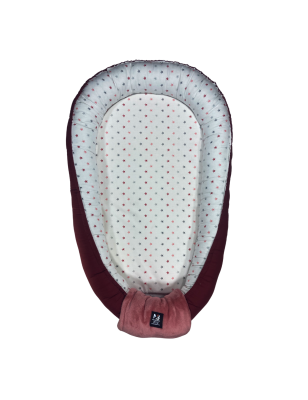 Nid Bébé Confort – 100% Coton – Bordeaux & Étoiles Douces| 110 x 73 cm