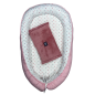 Nid Bébé – 100% Coton – Réversible Rose Poudré & Étoiles Multicolores| 110 x 73 cm Nid Bébé – 100% Coton – Réversible Rose Poudré & Étoiles Multicolores| 110 x 73 cm