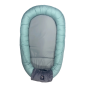 Nid bébé vert d’eau et gris – 100% coton & polaire – 110 x 73 cm Nid bébé vert d’eau et gris – 100% coton & polaire – 110 x 73 cm
