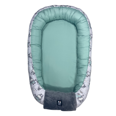 Nid Bébé – 100% Coton – Motif Oursons et Vert Pastel