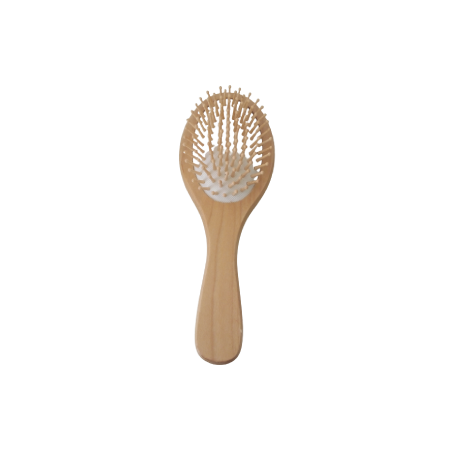 Brosse cheveux Pneumatique en Bois - Ronde